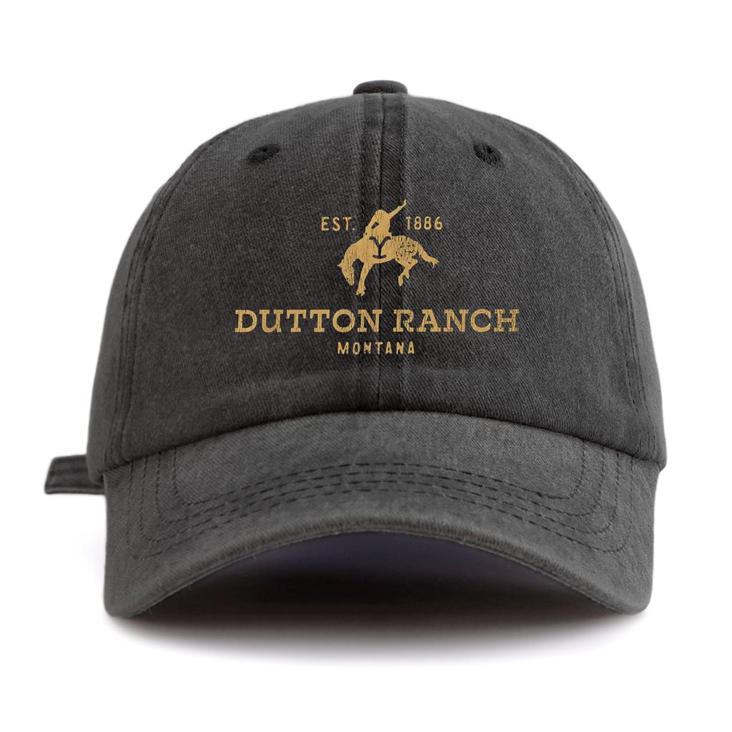 1 шт. Классическая бейсболка Dutton Ranch с принтом, стираная, для взрослых, минималистичный ретро-стиль, повседневная, мягкая, регулируемая, кепка папы, идеально подходит в качестве подарка