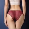 Vintage Lace Panties Soild Color Breathable Underwear Women French Sexy Lace Bow Lingerie Female Mid-waist Thin Mesh Briefs XXL