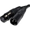 XLR Cable - Phonillico® - 1.5m - 3-pin Male XLR - 3-pin Female XLR - Black Audio