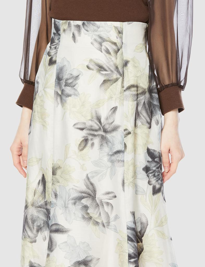 Jill by Jill Stuart Women's Flocked Flower Skirt, Yellow, Size M