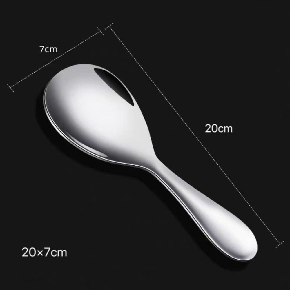 Household Non-stick Rice Spoon Stainless Steel Rice Spoon Comfortable Canteen Serving Spoon