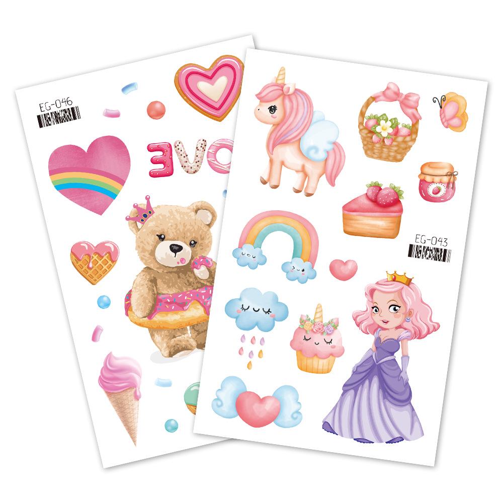 Glitter Princess Tattoo Stickers for Kids – Perfect for Party Desserts