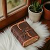 Ручная работа Кожаный Журнал 5x7 | Винтажный Дневник с Бумагой Ручной Резки | 200 Страниц Рустикальный Путевой Блокнот с Ключом | Подарок для Писателей и Художников