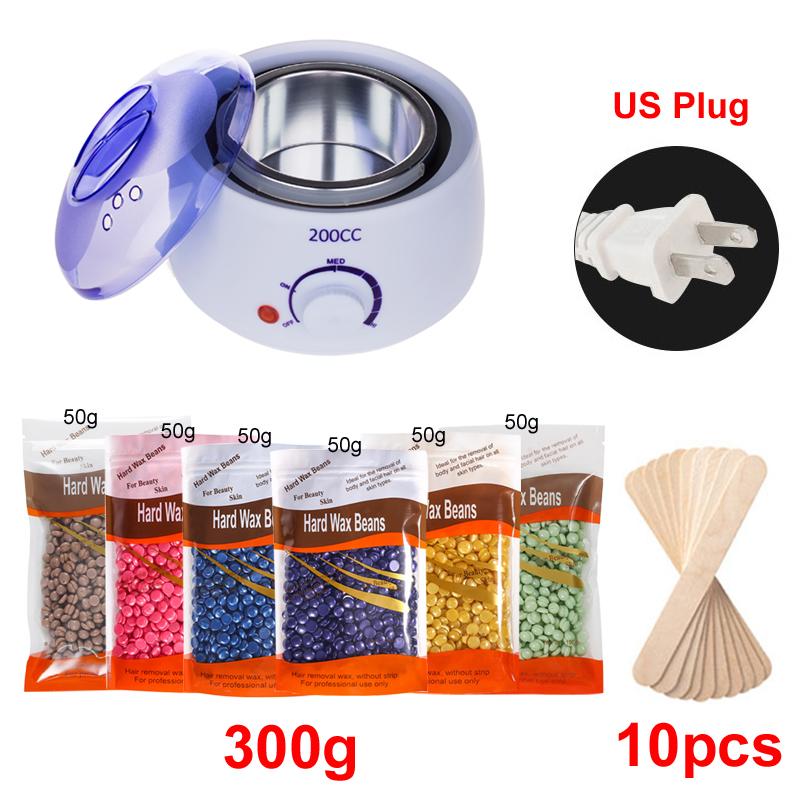 Wax Heater Kit for Hair Removal Wax Melting Machine with Waxing Beans Depilation Paraffin Warmer Waxing Dipping Pot