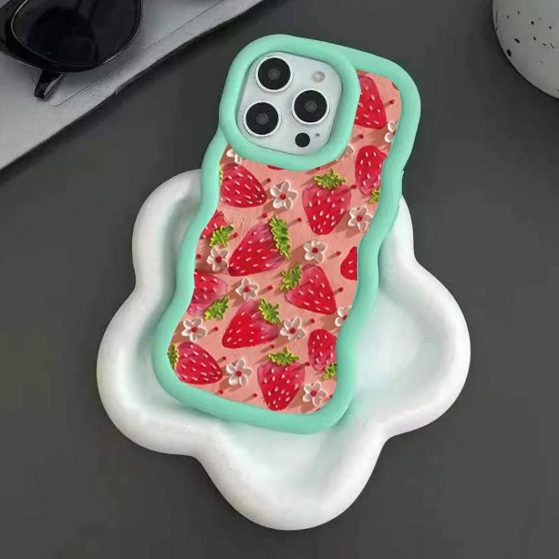 Роскошный чехол с рисунком Цветы и Клубника для infinix hot 60 PRO 50 40i 30i Play Note 40 30 SMART 9 8 Мягкий волнообразный боковой бампер Силиконовый чехол