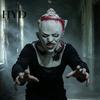 Easy Vision Halloween Mask Upside Down Demon Latex Full Face Mask, Scary Alien Cosplay Unique Weird Shape Headgear, Creepy Costume Prop for