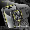For iPhone 16 Pro Max Magnetic Case Kickstand TPU+PC Phone Case with Camera Lens Slide Cover