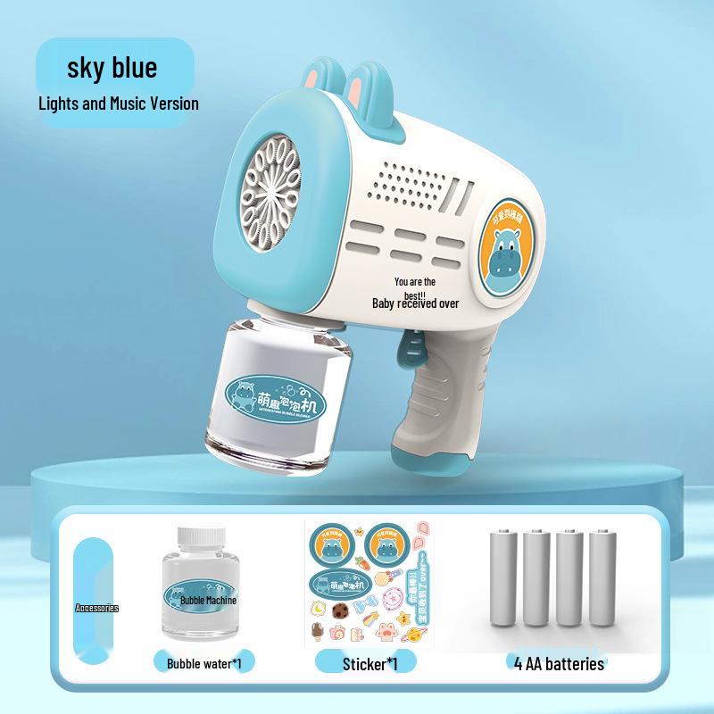 Unicorn Electric Bubble Maker: Kids' Automatic Light-Up Bubble Gun Gift