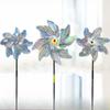 2Pcs Silver Bird Repelling Windmill Laser Wind To Large Windmill Thickened Orchard Farm Can Make Toy Windmills