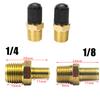 2PS1/4 Inch 1/8 Inch NPT Brass Air Tank Fill Valve NPT Solid Nickel Plated Brass Air Compressor Tank Fill Valve Auto Repair Tool