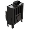 Air fireplace KRATKI FLOKI 10kW Ø200 black with closing installation kit