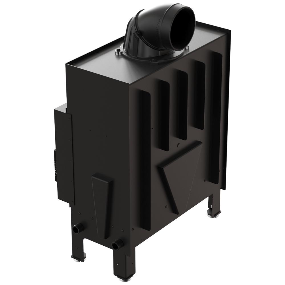 Air fireplace KRATKI FLOKI 10kW Ø200 black with closing installation kit