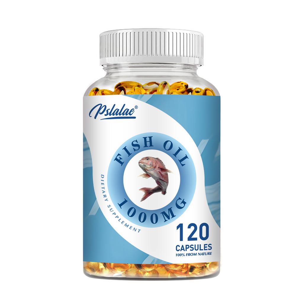 Pslalae Natural Fish Oil Capsules, 1000mg, with Omega-3 Fatty Acids, High-Potency Formula, Suitable for Adults
