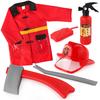 Kids Pull-Type Fire Extinguisher Water Gun Cap Firefighting Suit Beach Play Toys