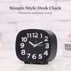 Round Alarm Clock Simple Style Wake Up Table Clock Square Silent Desk Clocks Snooze Portable Travel Alarm Clock Battery Powered
