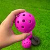 4 Pcs Durable 40 Holes Pickleball Balls High Elasticity Pickle Balls for Standard Pickleball Sport Training Practice