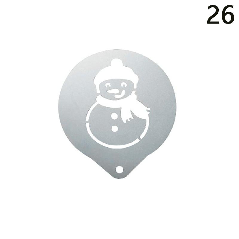 Форма для цветения из нержавеющей стали, необычная модель для штамповки кофе, утолщенный трафарет для распыления кофейной молочной пены