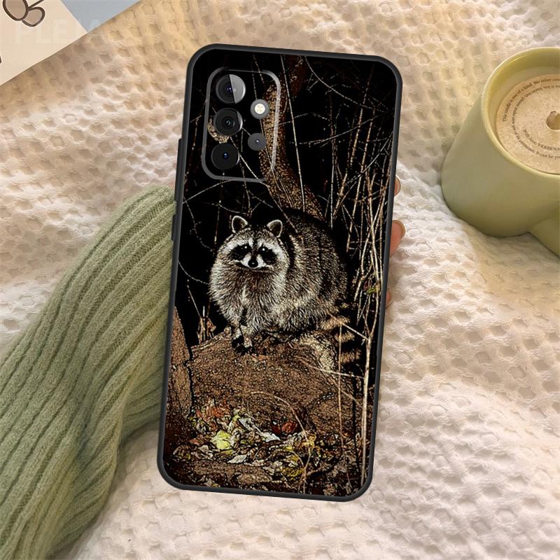Cartoon Raccoon Kawaii For Samsung Galaxy A52S A33 A53 A73 A12 A22 A32 A52 A72 A21S A71 A51 A70 A50 Phone Case