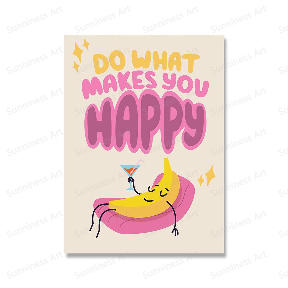 Ретро музыкальный танцевальный проигрыватель плакат и принт цветок счастливая цитата настенная живопись на холсте картина для гостиной домашний декор