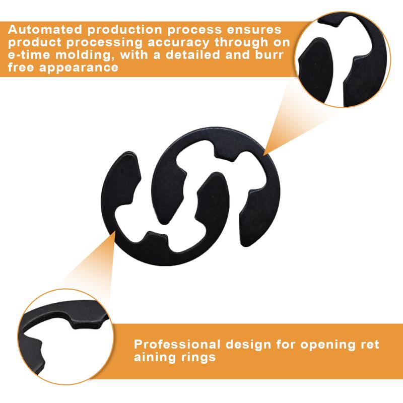 Комплект из 240 внешних стопорных колец E-Clip, 10 шт. Комплект внешних стопорных колец из марганцевой стали 0,06–0,39 дюйма