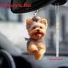 Yorkshire Terrier Dog Acrylic Pendant Hanging Decoration Cartoon Flat Animal Creative Pendant L J0Y9