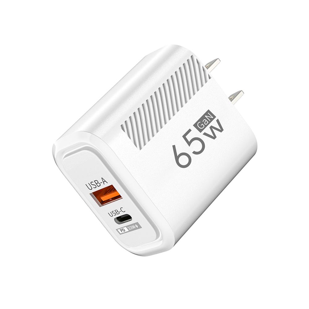 Total 65W GaN USB C Charger Fast Charging Wall Charger For iPhone 15 Samsung Xiaomi Phone Charger QC 3.0 EU/US Quick Charge Plug