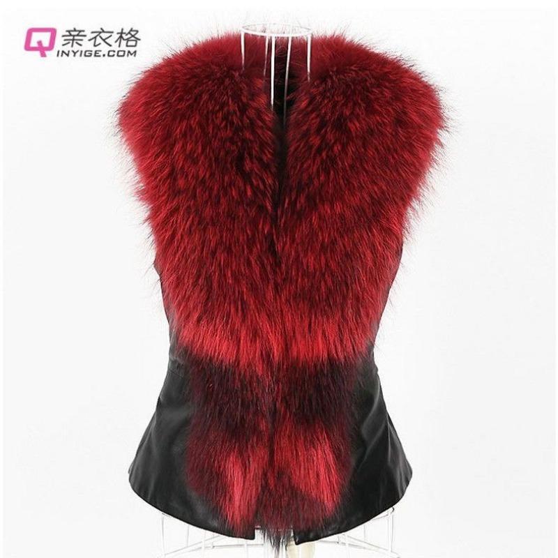 Женская жилетка из искусственного меха без рукавов, из ПУ-кожи, осенне-зимняя, теплая, повседневная верхняя одежда