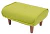 Cellutane Ottoman Stool with Waraku No Pocket Darian High Japanese-made Footrest, Kiwami, Single-Seater, Coil, Green, Resilience, A281p-562GRN