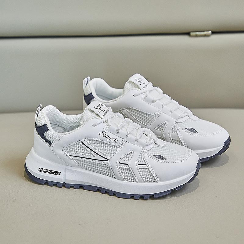 Ins корейская версия кроссовок Форрест Гамп для женской осени 2025 года дышащие новые студенческие беговые спортивные и повседневные белые кроссовки A099-2