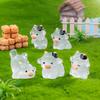 Creatively Cute Mini Luminous Cows Miniature Figurines DIY Home Decoration Accessories Gifts Car Desktop Small Ornaments
