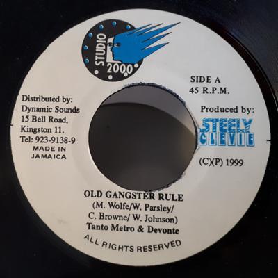 7-дюймовая пластинка TANTO METRO & DEVONTE - Old Gangster Rule NONE Studio 2000 1999 Ямайка Регги, Ска и Даб Б/У