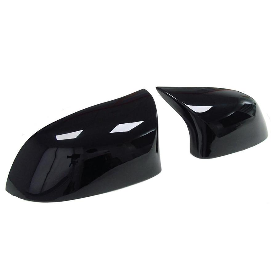2x Глянцево-черные накладки на боковые зеркала заднего вида для BMW F15 F16 X5 X6 2014-2018