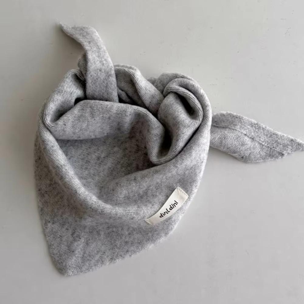 Windproof Triangle Scarf Coldproof Warm Neckerchief Simple Kids Collar  Autumn Winter