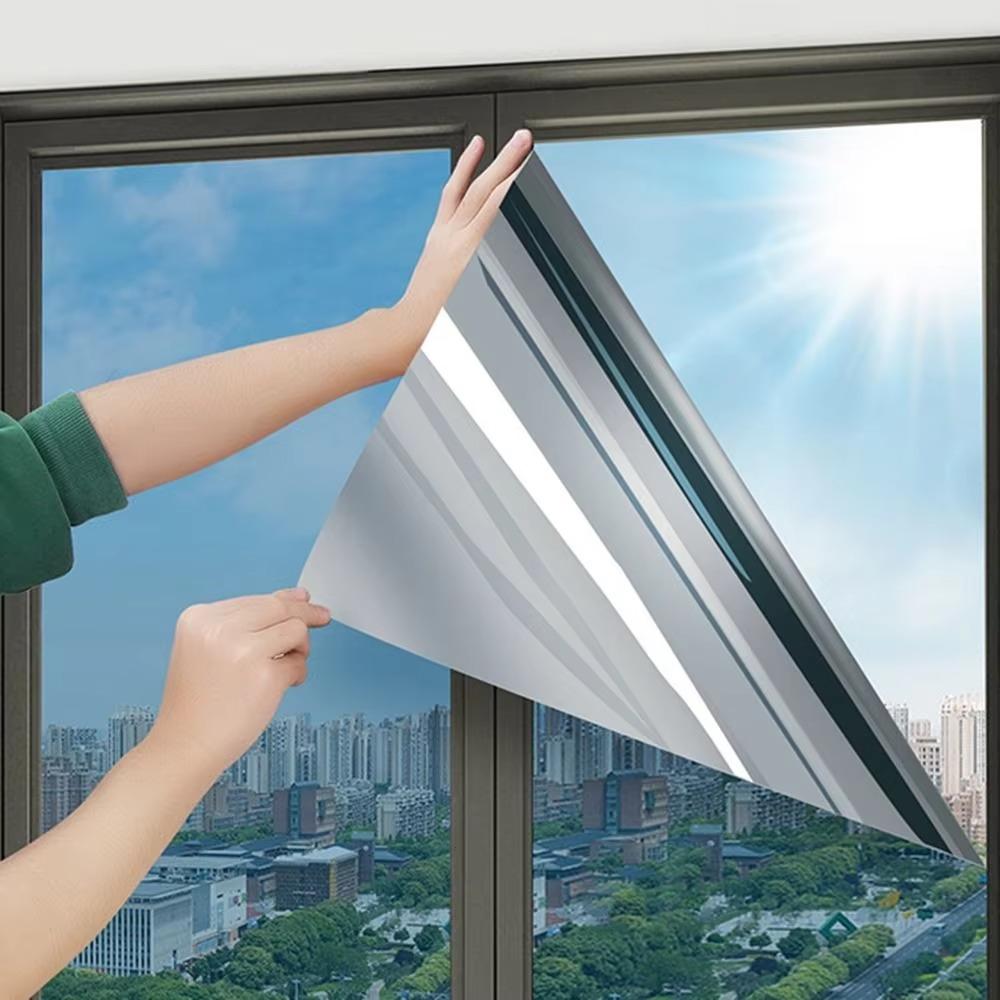 Self Adhesive Sun Blocking Glass Sticker Anti Peeping Window Tint Film Privacy Protect