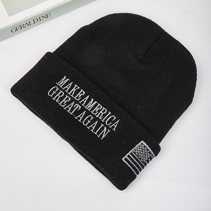 Men's and women's embroidery new knitted wool INA no AKETMERICA hat hat AGMA pullover hat GREA