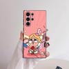 Милый Чехол-Телефон с Куклой C-Crybaby для Samsung Galaxy S25 S24 S22 S23 Ultra S21 S20 Plus 5G Матовый Нескользящий Полностью Закрывающий Мягкий Чехол