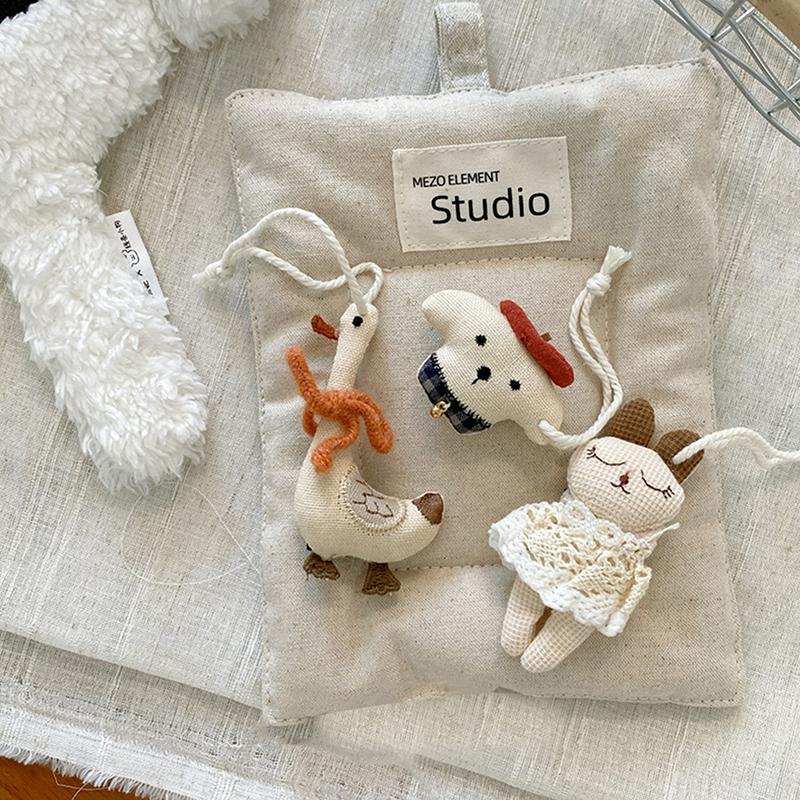 Креативный тканевый брелок-подвеска в виде животного для сумки, забавный маленький брелок в виде медведя, брелок в виде утки, милая подвеска в виде ежика, аксессуары, подарки