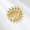 Enamel Sunflower Rhinestone Brooch with Rhinestones Plant Flower Corsage Fashion Eco-friendly Alloy Jewellery Perfect Gift for Couples