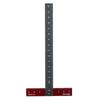Silver & Red T-Shaped Square Ruler 6 Inch Scale Ruler  DIY Hobby Model Making Tools