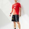 Anta Китайская спортивная футболка с круглым вырезом для льда и снега, мужские топы, красные 152227167-2