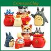 Totoro Bag Lucky Cat Girl New Year Theme Mini Model Ornament For Decoration Prop