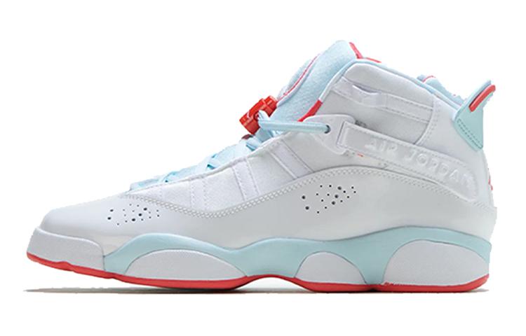 Kids' Sneakers Jordan 6 Rings Topaz Mist (GS) White/Ember Glow-Topaz Mist