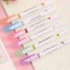 6Pcs Border Marker Pen Set Graphic Highlighters Curve Border Pens Journal Planner Scrapbook Art School Supplies