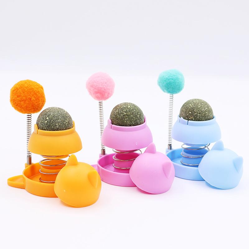 New Cat Toys: Spring Licking Balls, Mint Balls, Self-entertaining and Boring Gadgets. Cat Toys, Multi-functional Pet Toys