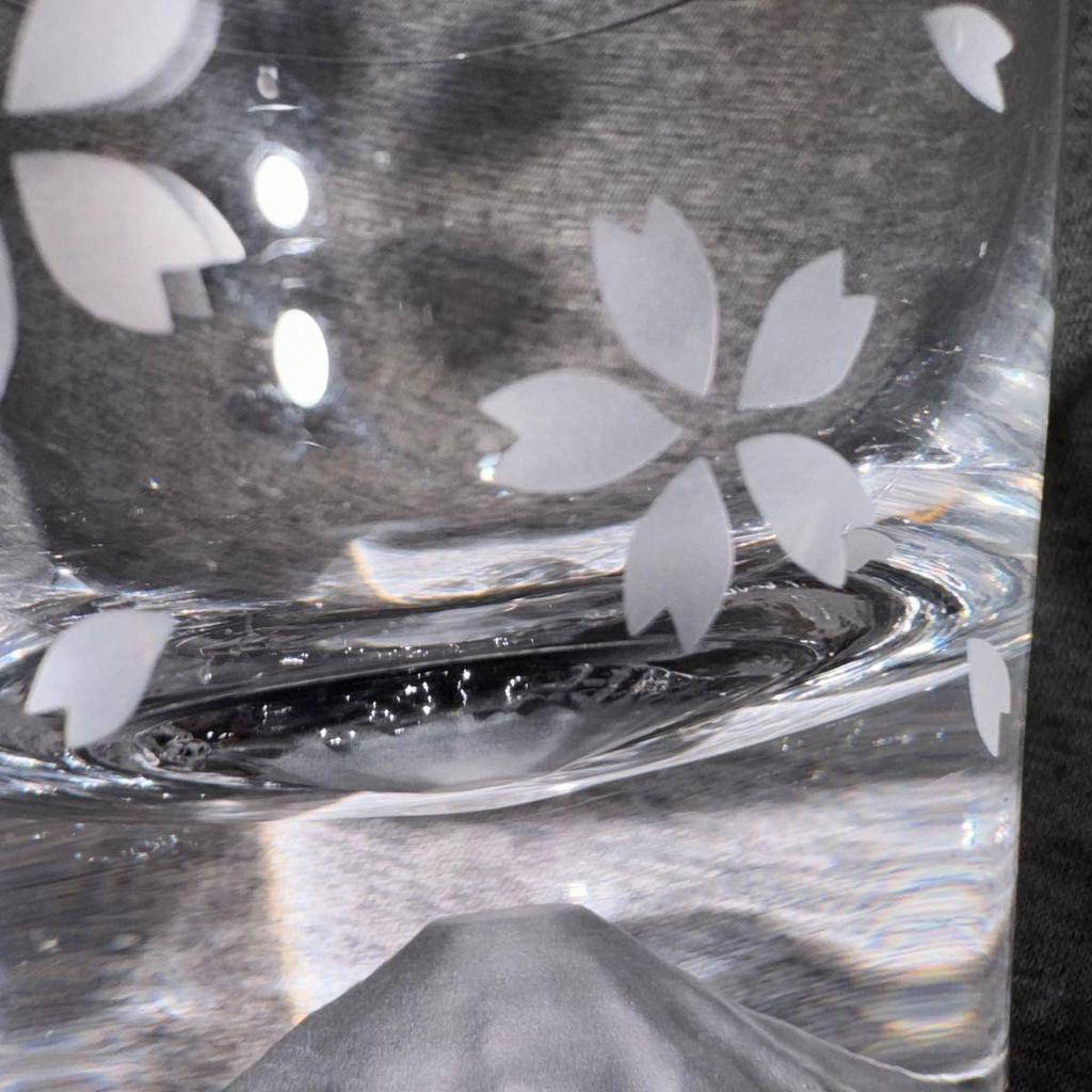 Б/у, Без снижения цены, Длительное хранение, Стекло Tajima, Печь Tajima, г.. Fuji Glass, стакан для виски, цветок сакуры