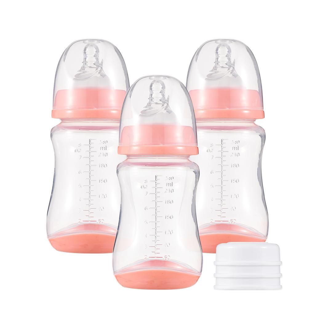 Детские бутылочки с силиконовой соской и крышкой для хранения. Бутылочки для грудного вскармливания для детского питания, полипропиленовое молоко