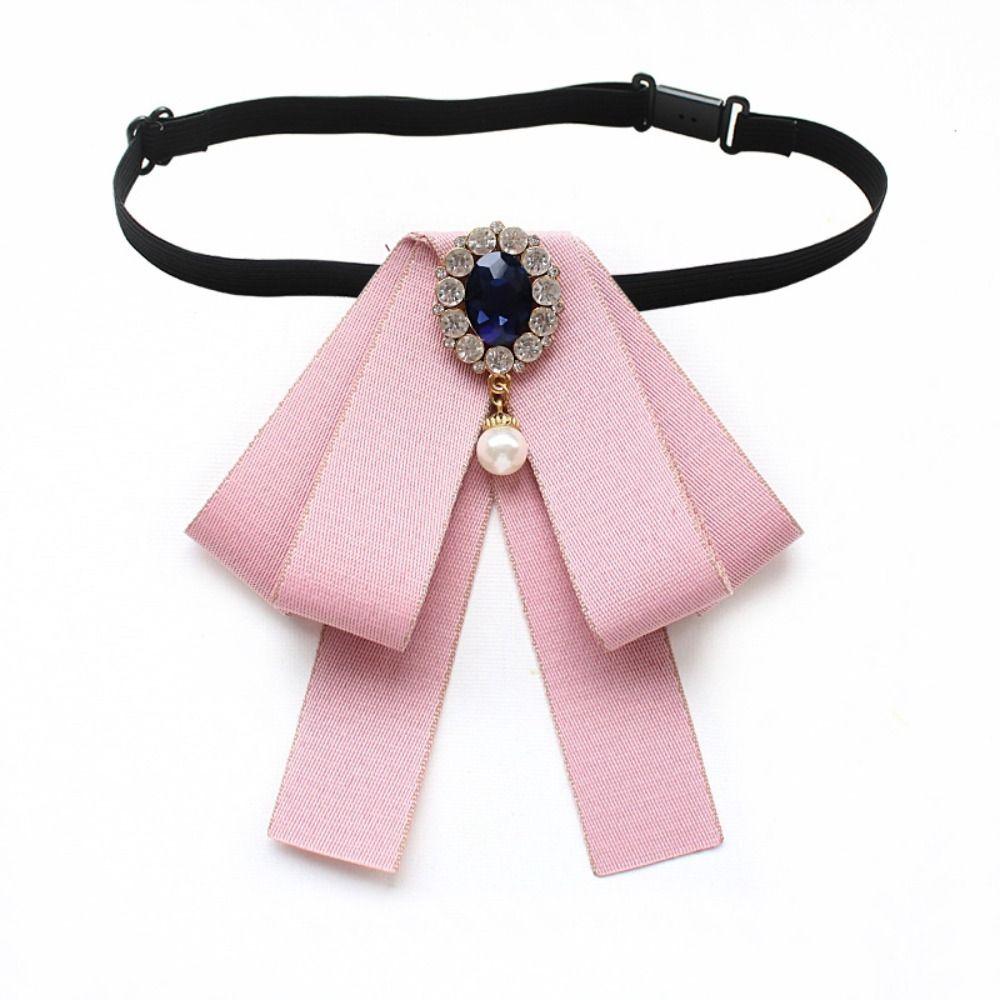 Adjustable Collar Flower Polyester College Ribbon Bowtie New Necktie Women
