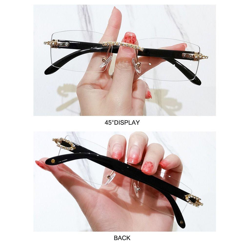 Прямоугольные солнцезащитные очки с градиентом UV400, безрамные очки, винтажные солнцезащитные очки в стиле панк для женщин и мужчин