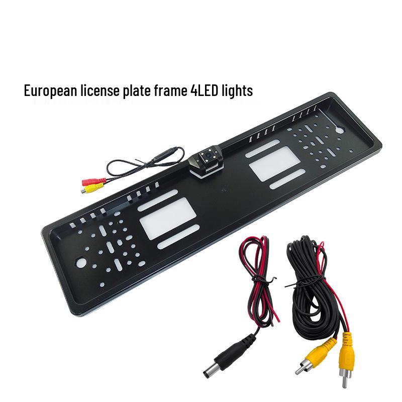 Европейская рамка для номерного знака камера заднего вида с 4 светодиодами ночного видения и водонепроницаемым дизайном