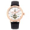 [Ticento]Open Heart Multi-function Automatic Leather Watch TS50701RGCH, Korean Luxury Watches